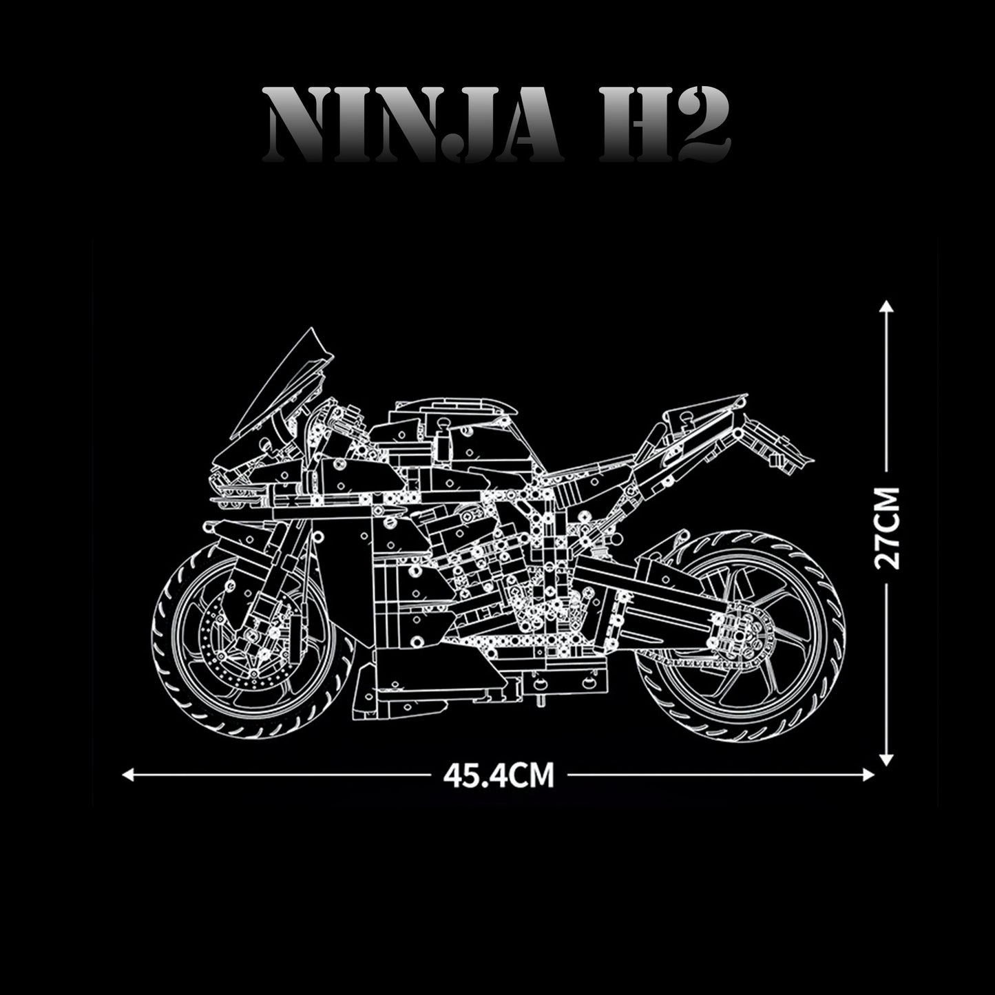 Kawasaki Ninja H2  (2088 Pcs)